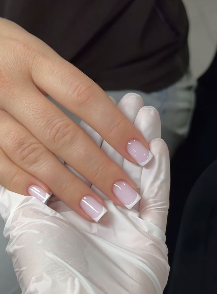 Lace Pink Base Gelish French Tips
