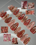 Pink x Nude Cat Eye Chrome Nails