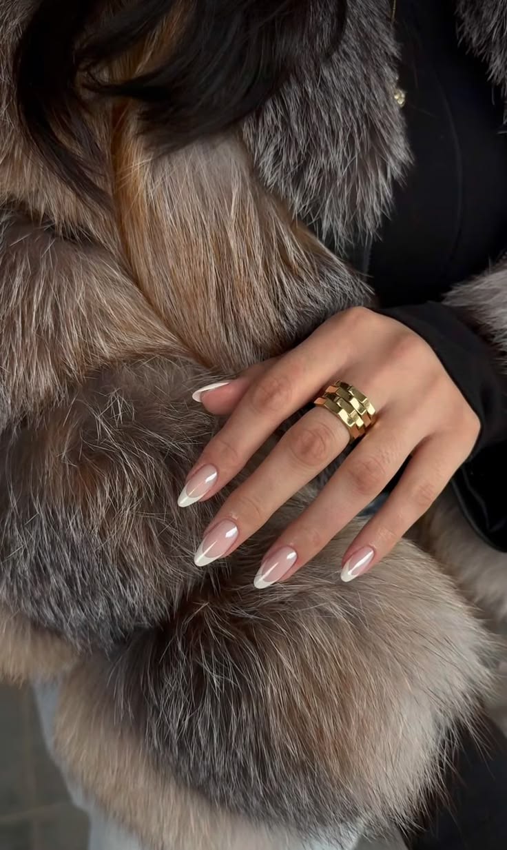 Glaze Donut Natural Pink French Tips