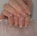 Nude Glitter Tips