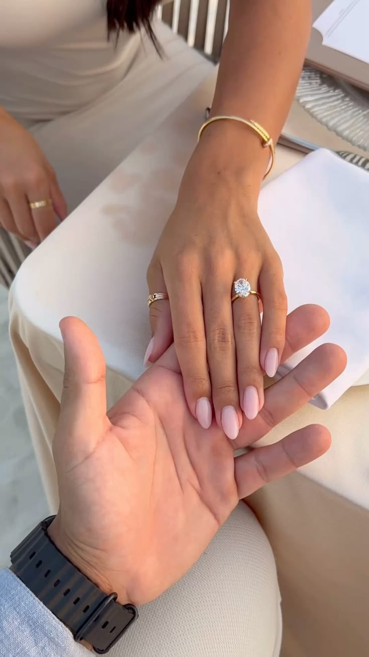Sheer Milk Pink Nails