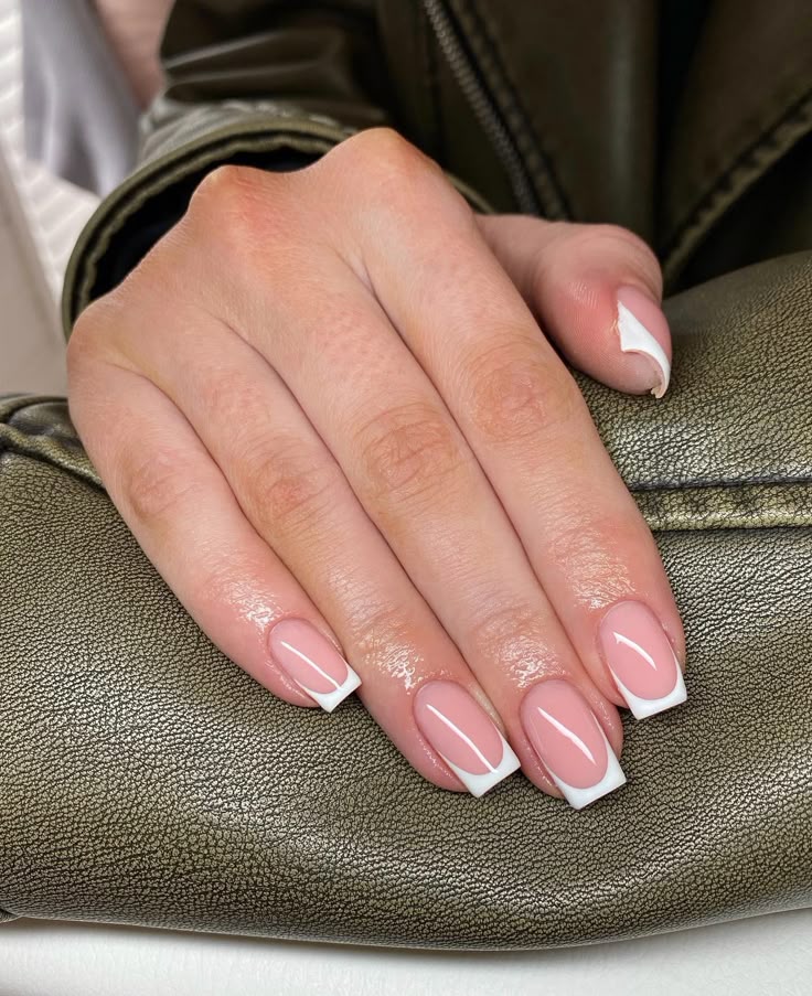Less White French Tip Nails