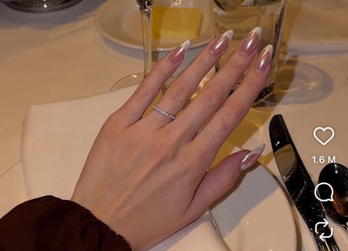 Glaze Donut Nude French Tips
