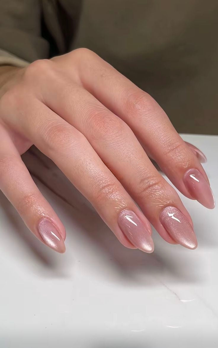 Ballet Nude Cat Eye Nails