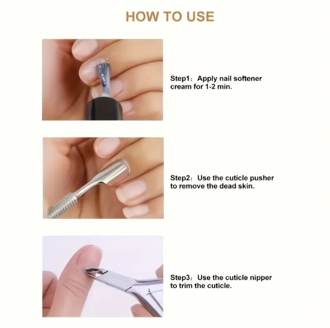 Manicure set | Cuticle Pusher & Nipper | 2 pcs